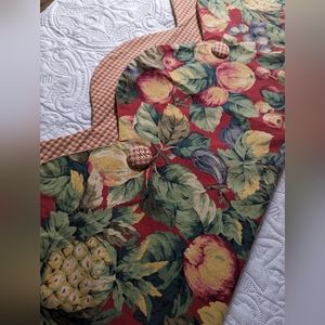 Custom valance/curtain fold over style floral fruit